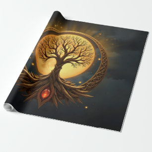 Papel De Presente Árvore da Vida – Iluminação ao Luar