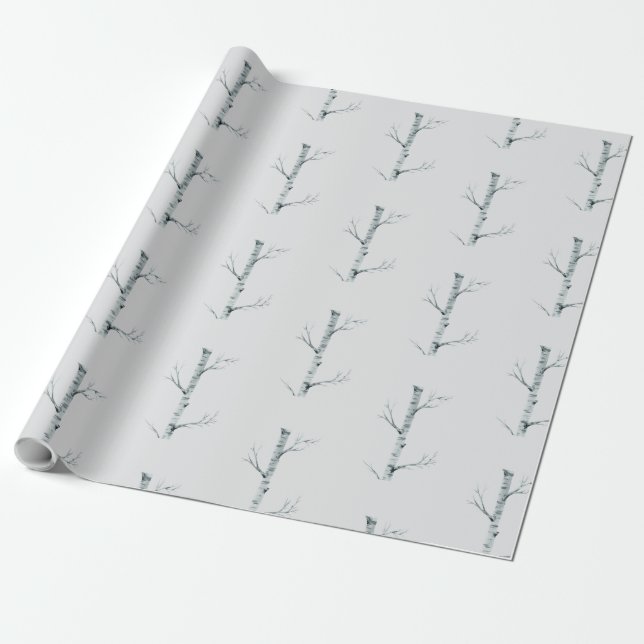 Papel De Presente Árvore de Birch (Desenrolado)