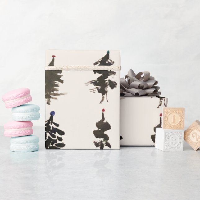 Papel De Presente Árvore de Natal (Chá de bebê)