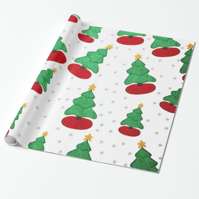 Papel De Presente Árvore de Natal (Desenrolado)