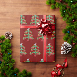 Papel De Presente Árvore de Natal