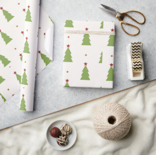 Papel De Presente Árvore de Natal Alegria Natalícia Presente de Feri