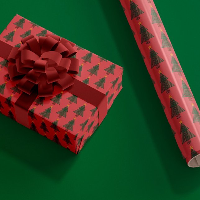 Papel De Presente Árvore de Natal Art Déco (Criador carregado)