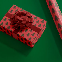 Papel De Presente Árvore de Natal Art Déco