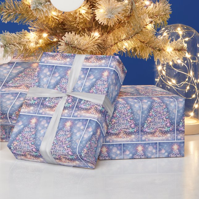Papel De Presente Árvore de Natal Brilhante (Feriados)