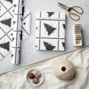 Papel De Presente Árvore de Natal Clássica   Gorgeth Bold Kelly Gree