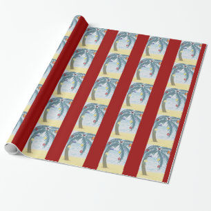 Papel De Presente Árvore de Natal da palma, envoltório de presente