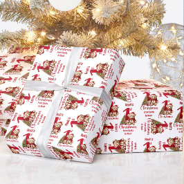 Papel De Presente Árvore de Natal de 1rua Nome do Urso de Teddy Text