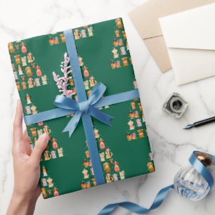 Papel De Presente Árvore de Natal de Cachorro Adorável