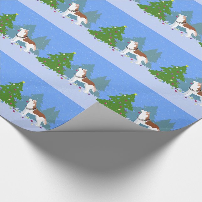 Papel De Presente Árvore de Natal de Decoração Siberiana Husky (Ponta)