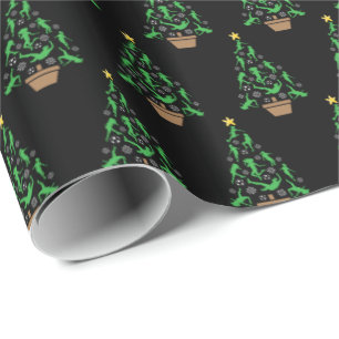 Papel De Presente Árvore de Natal de Futebol Feminino