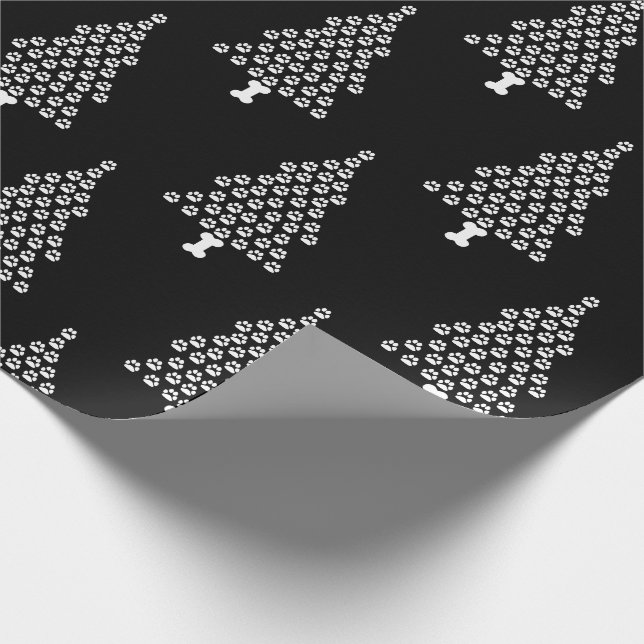 Papel De Presente Árvore de Natal de Impressão de Pata (Ponta)