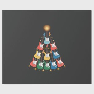 Papel De Presente Árvore de Natal de Instrumentos de Música Elétrico