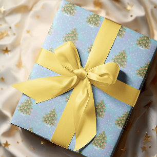 Papel De Presente Árvore de Natal decorada com limão Zesty
