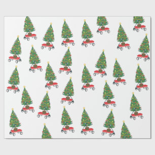 Papel De Presente Árvore de Natal do Vagão