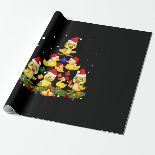 Papel De Presente Árvore de Natal Duck (Desenrolado)
