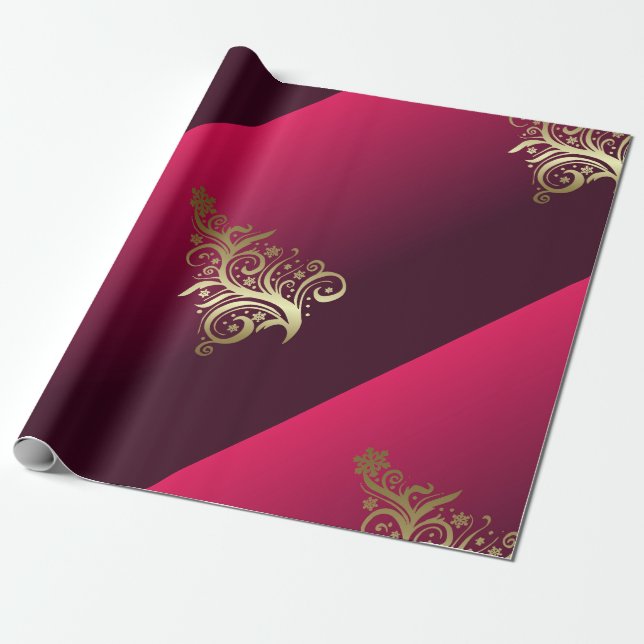 Papel De Presente Árvore de Natal espumante (Desenrolado)