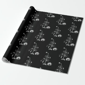 Papel De Presente Árvore de Natal Gótica