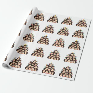Papel De Presente Árvore de Natal Hedgehog Feliz Natal Natal Natal N