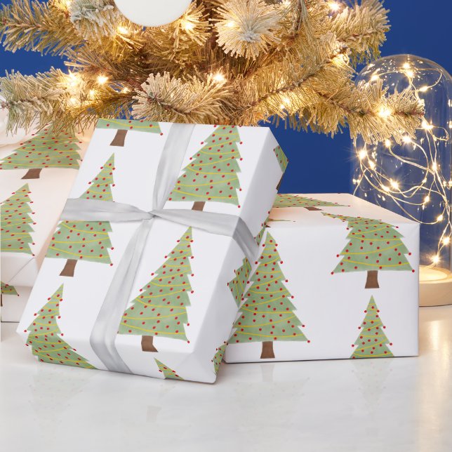 Papel De Presente Árvore de Natal minimalista (Feriados)