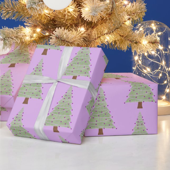 Papel De Presente Árvore de Natal minimalista (Feriados)