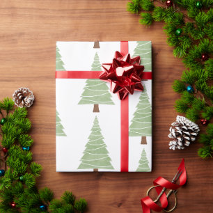 Papel De Presente Árvore de Natal minimalista