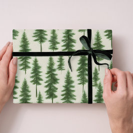 Papel De Presente Árvore de Natal Moderna de Inverno Férias Natal