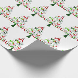 Papel De Presente Árvore de Natal Muito Feliz