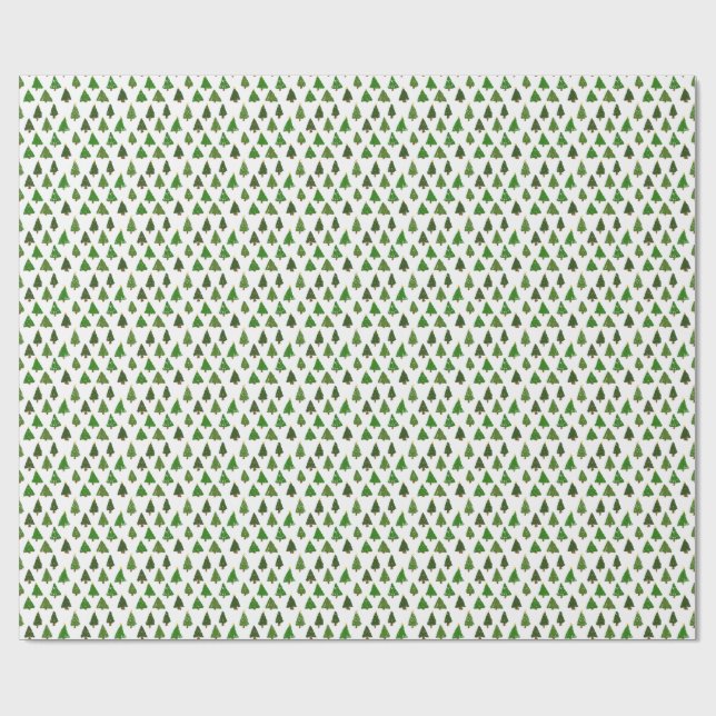 Papel De Presente Árvore de Natal no estilo de desenho infantil (Aberto)