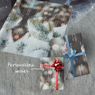 Papel De Presente Árvore de Natal pastel de estilo vegetativo