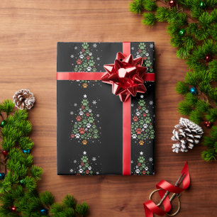 Papel De Presente Árvore de Natal Pata de Animal Gatos Amantes de Cã