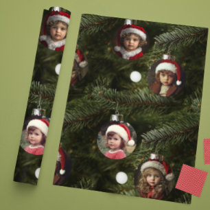 Papel De Presente Árvore de Natal Personalizada para Ornamentos de F