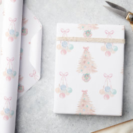 Papel De Presente Árvore de Natal Rosa-Vidro do Grande Milênio