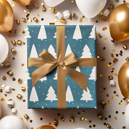 Papel De Presente Árvore de Natal silhouettes