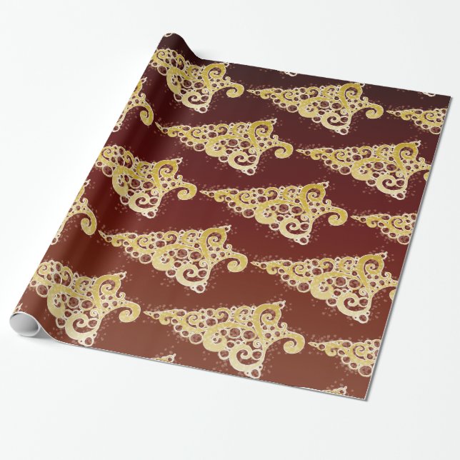 Papel De Presente Árvore de Natal Sparkly (Desenrolado)