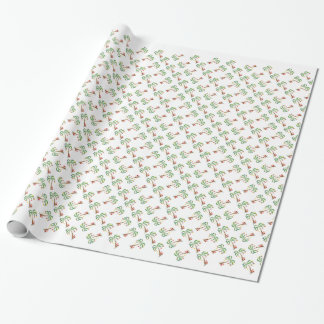 Papel De Presente Árvore de Palma de Natal