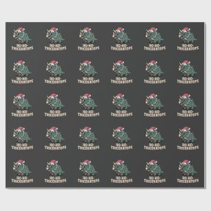 Papel De Presente Árvore Divertida Rex Dinossauro Férias Humor