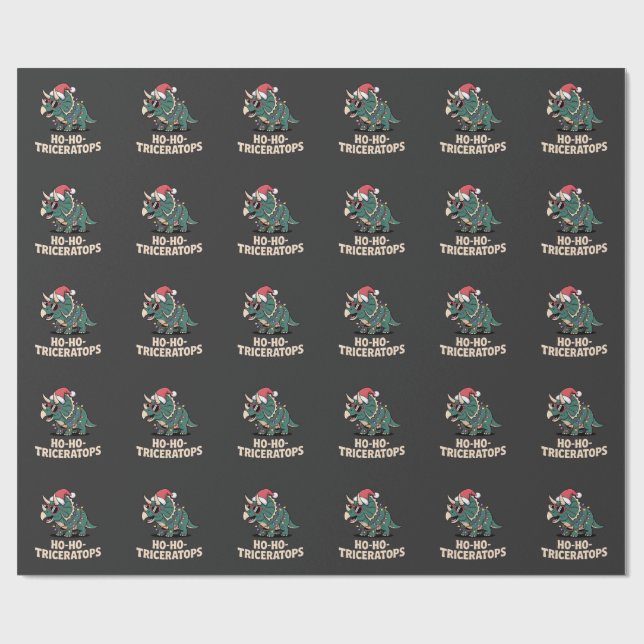 Papel De Presente Árvore Divertida Rex Dinossauro Férias Humor (Aberto)