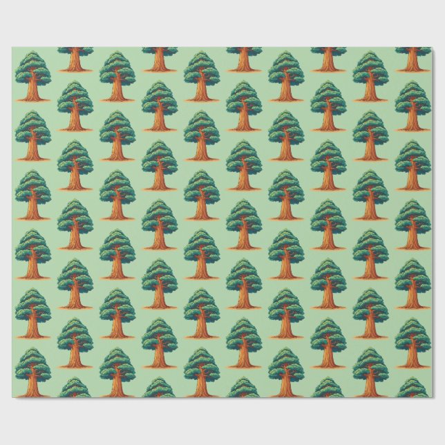 Papel De Presente árvore Sequoiadendron giganteum (Aberto)