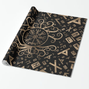 Papel De Presente Árvore Vegvisir de Yggdrasil e Runles