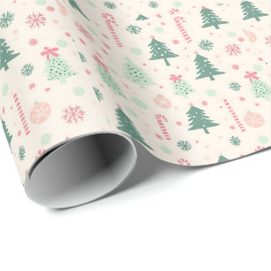 Papel De Presente Árvores Aconchegantes de Natal