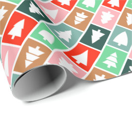 Papel De Presente Árvores de Natal