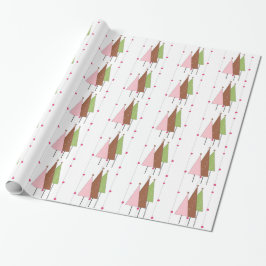 Papel De Presente Árvores de Natal Caprichosas