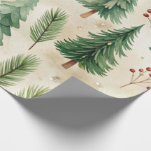Árvores de Natal de Pinheiro em Aquarela Sem Costu