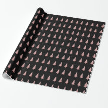Árvores de Natal Douradas, Rosa modernas, a preto