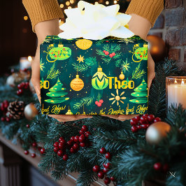 Papel De Presente Árvores de Natal e Enfeites Personalizados