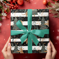 Árvores de Natal e tigres Black White Strips