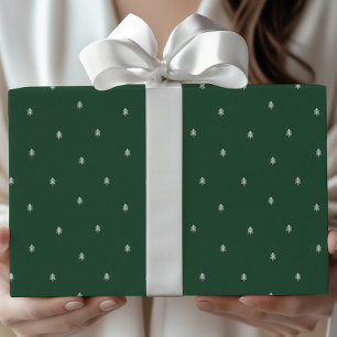 Papel De Presente Árvores de Natal Escandinavas Minimalistas Moderna