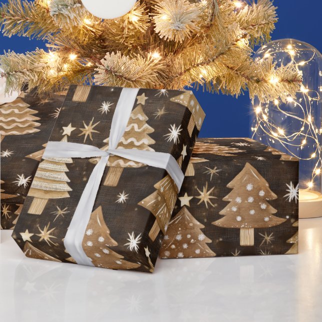 Papel De Presente Árvores de Natal Russas (Feriados)