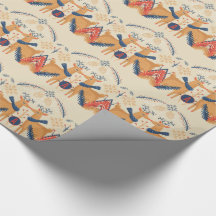 Árvores Vermelhos Azuis de Natal com Folha Monogra